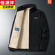 Hengyuanxiang fleece jacket men's autumn and winter casual jacket loose polar lamb fleece middle-aged and elderly dad jacket top blue 6206 style M