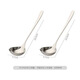 WANIOT Internet celebrity stainless steel spoon for home drinking soup and eating, long-handled Korean soup spoon, high-looking round head and deepened spoon, 3 pieces
