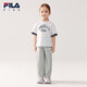 FILA children's clothing short T-shirt 2026 spring girls short-sleeved T-shirt