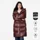 5+(FivePlus) Winter Hooded Long 25 New Shiny Down Jacket Women's 90% Duck Down High Warm Over-the-Knee Jacket