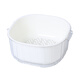 Shantou Lincun water drain basket double-layer sink drain basket kitchen plastic fruit plate household water filter basket transparent white small multi-grid dinner plate convenient and practical