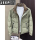 JEEP SPIRIT Stand Collar Down Jacket Men's Winter 2025 New Thick White Duck Down Casual Jacket Down Sweater 3313 Green L
