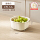 Shantou Lincun water drain basket double-layer sink drain basket kitchen plastic fruit plate household water filter basket transparent white small multi-grid dinner plate convenient and practical