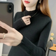 Sweater women's bottoming sweater autumn new style 2025 Western style half turtleneck sweater slim fit with long sleeve sleeves apricot L 100-110Jin Jin equals 0.5 kg