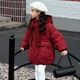 Wooden house girls' velvet thickened cotton jacket 2026 winter new Korean style medium and long versatile cotton jacket girls' large cotton jacket red with woolen hat 150