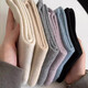 Curled wool velvet socks for women in autumn and winter ins trend mid-tube socks with velvet and thickening to keep warm during sleep and confinement, milk white apricot gray blue black 5 pairs, one size fits all, thickened wool lasting warmth