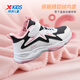 Xtep Children's Shoes Children's Velcro Velvet Sports Shoes Winter Warm Girls Cotton Shoes Classic White/Retro Pink 37