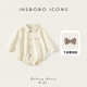 INSBOBO Baby Clothes 2026 Spring and Autumn New Style Triangular Romper for Baby Boys Small Month-old Outing Cuddle Clothes Spring Clothes Off-white Free Accessories with Order 66cm