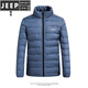 JEEP SPIRIT Jeep men's 2025 winter new down jacket men's casual stand-up collar thickened warm jacket versatile fog blue M