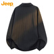 JEEP Jeep sweatshirt men's spring and autumn polo shirt loose jacquard bottoming shirt men's gray XL