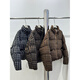 Playboy (PLAYBOY) Plaid Down Jacket Women's Short Stand Collar 2026 New Retro Small Loose Thick White Duck Down Bread Jacket Trendy Official Flagship Off-White S 90-130Jin Jin is equal to 0.5 kg