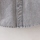 MARC&JANIE Mark Jenny casual and fashionable boys' pure cotton denim shirt children's jacket 2026 spring new style 560072 light gray black 130 (recommended height 121-130)