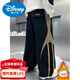 Disney children's clothing boys' velvet pants 2026 new boys' autumn and winter thickened winter sports sweatpants trendy black velvet thickened style 120 cm