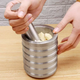 Yusenyi 304 stainless steel garlic pounder, household grinder, manual garlic mortar, pounding jar, garlic masher, large matching anti-spill lid