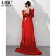 LISM Designer International Light Luxury Brand Red Evening Dress Women 2026 New Style Temperament Socialite High-end Light Luxury Heavy Industry Red S