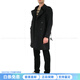 Burberry (BURBERRY) double-breasted classic mid-length coat, men's black, black, one size 46