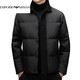 EMPORIO ARMANI Armani Down Jacket Men's Light Luxury Lapel Dad Clothes Trendy Simple Short Autumn and Winter Style New National Standard 90 Down Jacket Black M 170