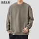 MARK FAIRWHALE sweatshirt men's winter heavyweight long-sleeved T-shirt men's casual jacket men's top bottoming shirt gray green XL