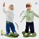 Betis children's shirt boys 2026 spring new baby cartoon casual long-sleeved shirt green 80 cm