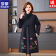 ROMON middle-aged and elderly women's autumn and winter noble wool coat mother's double-sided woolen coat large size grandma's wedding dress burgundy L recommended 90-110 Jin Jin equals 0.5 kg)