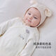 Babylove newborn baby bag spring and autumn long-sleeved baby pure cotton triangle romper baby jumpsuit milk white 59cm