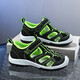 Baotou sandals 2025 summer new non-slip outdoor frame for boys wading sports beach sandals for older children fluorescent green 36