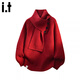 CHOCOOLATEit zodiac year red sweater sweater for women winter scarf collar fashion casual top red M
