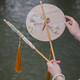 Fantasy ancient style folding bamboo intangible cultural heritage tassel waist fan, rollable banana fan, dance fan, jade bamboo folding fan, portable cattail fan, fan box plus 13 yuan, fan style remarks, intangible cultural heritage handmade fan