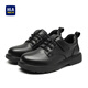 Heilan House HLA children's shoes with Velcro children's leather shoes for boys and girls casual shoes D53HN016 black 35