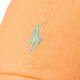 Polo Ralph Lauren Unisex Classic Cotton Khaki Baseball Cap RL54195 800-Orange ONE