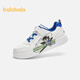 BALABALA Detective Conan IP mall same style children's sneakers boys 2026 new sneakers white blue tone 00418 34