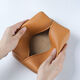 Fantasy solid color leather tissue box large bag desktop tissue box living room napkin box bathroom bedroom bedside table light luxury beige (skin-feeling tissue box)