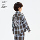 Jnby by JNBY new style Jiangnan Buyi children's clothing long-sleeved shirt H-shaped loose shirt collar cotton 26 spring boys 1Q2212810 496/blue coffee 100 cm