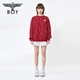 BOY LONDON New Year Pomegranate Red Contrast Letters Pullover 2026 Spring New Sweater N60000 Red L