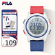 FILA New Year's gift sports watch for primary school girls, junior high school students, waterproof luminous alarm clock electronic watch 6658-001