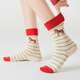 Pami Year of the Horse Red Socks for Women 2026 New Year Autumn and Winter Mid-calf Socks Cute New Year Gift Gift Box Red Stockings Happy Jama_ Gift Box 2 Pairs One Size Fits All (Suitable for Sizes 36-39)