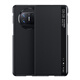 ESCASE Huawei mateX3 mobile phone case leather flip cover protective case huawei bracket smart window full cover high-end business men and women ultra-thin black
