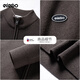 Edenbo fashion men's stand collar casual wear spring and autumn new young and middle-aged sweater jacket warm slim dad jacket iron gray L (170)