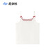 Nido Bear's new summer style girl's patchwork sling baby girl's elastic breathable top with bow tie inside, red plaid 80 cm