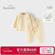 Happy Bear 6 months to 3 years old baby pure cotton thermal underwear set winter three-layer warm thin cotton baby autumn and winter clothes
