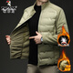 Woodpecker Thin 90 White Duck Down Jacket Men's Winter Fashion Stand Collar Outdoor Leisure Inner Warm and Coldproof Jacket YR98007 Beige L