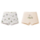 Jeanswest Jeanswest children's stretch printed boxer briefs winter new children's underwear PA9 two pack off-white + light apricot 6T14 110 cm