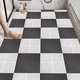 Yusenyi non-slip floor mat commercial bathroom bath room shower room toilet floor mat toilet mat water-proof hollow milky white-dark gray 30x30 cm (pack of 15 pieces) (extra thick style)