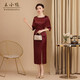 Wang Xiaoya 2026 early spring small mother red dress happy mother-in-law wedding banquet mother-in-law high-end dress Lafite red L