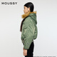 Moussy x AVIREX cooperation model 2026 early spring new fur collar flight jacket 010IAF01-5641 150 military green one size