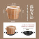 Xianyan steamed rice barrel wooden barrel size rice steamed rice barrel rice steamer steamer household commercial steamed wooden zhengzi rice curved edge+handle cover+wooden bottom 1.5Jin Jin equals 0.5kg rice use 21cm