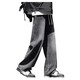 Woodpecker (TUCANO) loose straight jeans for men in autumn and winter American fashion brand high street boys' pants plus velvet thickened wide-leg pants black gray M recommended 105-130Jin Jin equals 0.5 kg