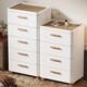 RSRDDY German quality clothing drawer-type home storage box, clothing storage box, large capacity, extra large wardrobe storage and organization, heightened and deepened, 39CM wide, thickened, comes with silent wheels, can hold 3 layers than the storage box