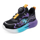 BOBDOG Children's Shoes 2026 Spring New Rotating Button Children's Sports Shoes Boys' Running Shoes Red Children's Shoes Black/Refreshing Purple 30 Suitable for Feet Length 18.3CM
