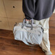 Nanmu Xiong Travel Bag Women's Sports Fitness Bag Large Capacity Portable Fashionable Dry and Wet Separation Short-distance Travel Storage Luggage Bag Men Gray